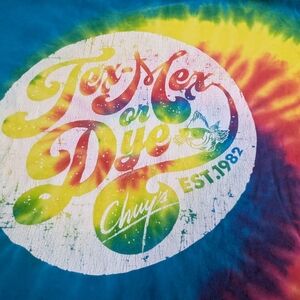 Chuy's Tie-Dye Tex-Mex Or Dye Tee Shirt Size Medium